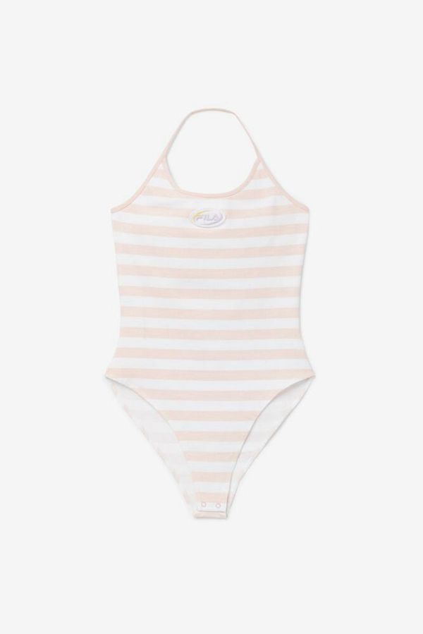 Fila Catalina Halter Women's Bodysuits - Pink/White,NZ 312-28706